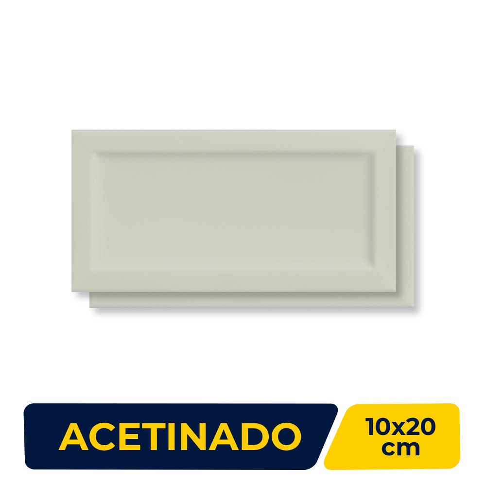 Revestimento Porcelanato Acetinado Decortiles 10x20cm Trapiz Gelo Bold - 8062997