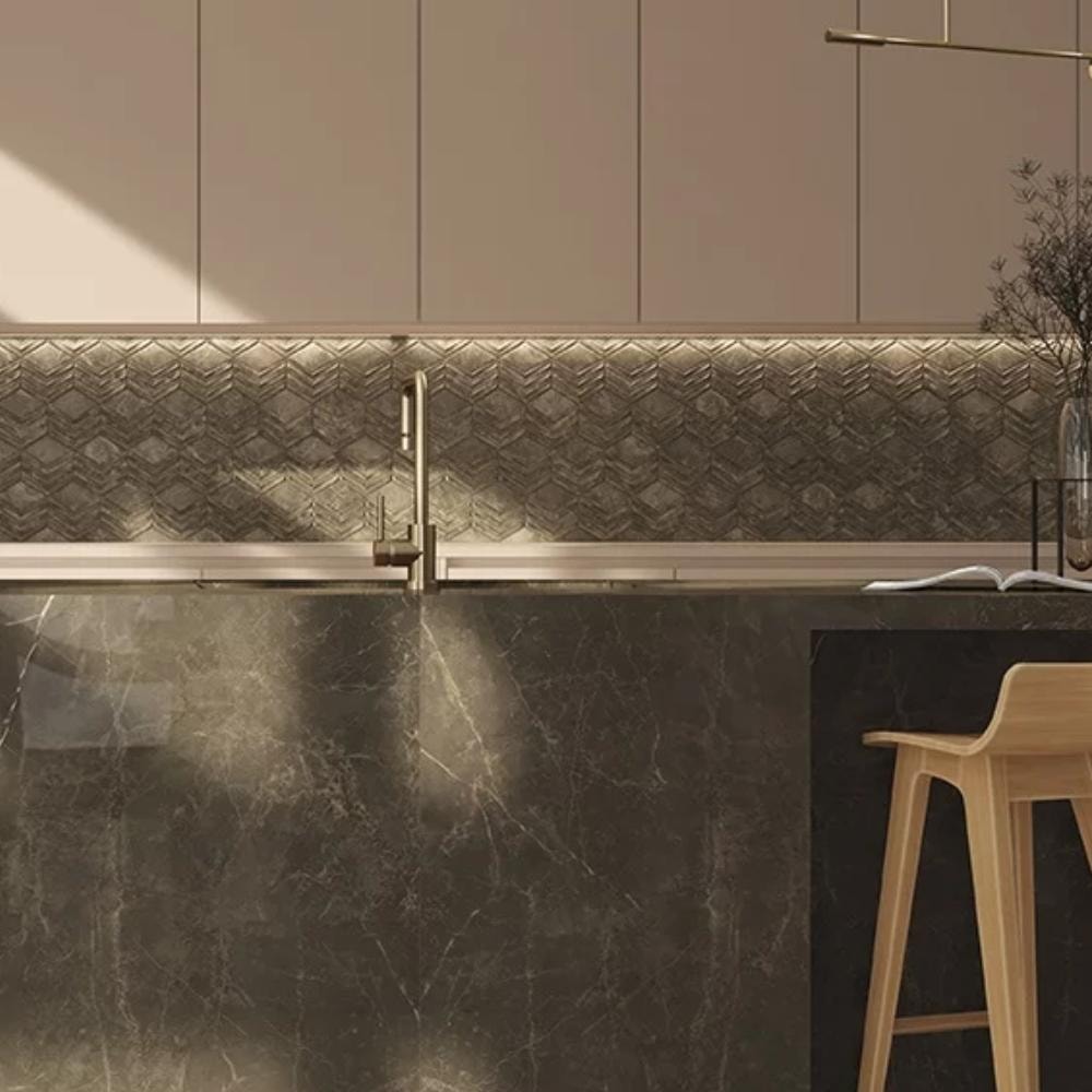 Revestimento Porcelanato Acetinado Hexagonal 17,5x17,5cm Caixa 0,26m² Portinari Castellon Hexa BW Bold - 6062168