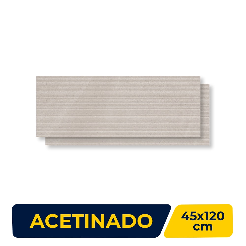 Revestimento Porcelanato Acetinado Portobello 45x120cm Thera Off White Strata Retificado - 211844E
