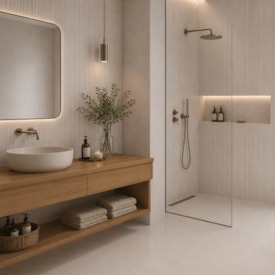 Revestimento Porcelanato Acetinado Portobello 45x120cm Thera Off White Strata Retificado - 211844E