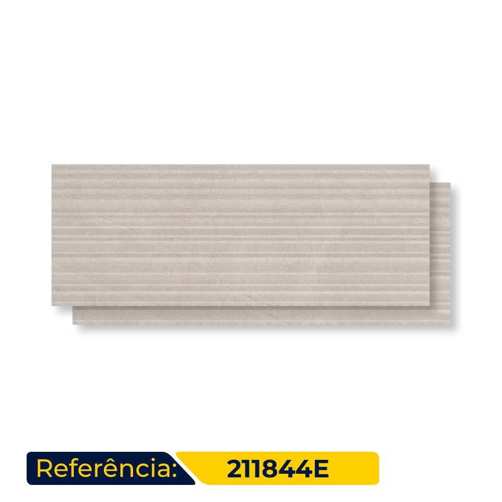 Revestimento Porcelanato Acetinado Portobello 45x120cm Thera Off White Strata Retificado - 211844E