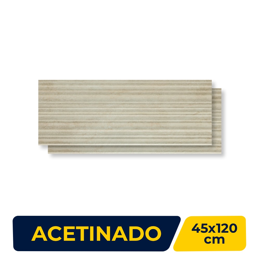 Revestimento Porcelanato Acetinado Portobello 45x120cm Vena Roma Crema Strata Retificado - 212081E