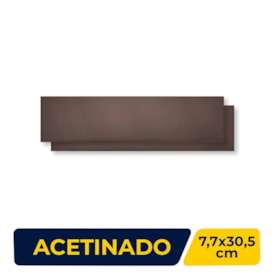 Revestimento Porcelanato Acetinado Roca 7,7x30,5cm Ombre Brown Bold - ROC12DZ0016