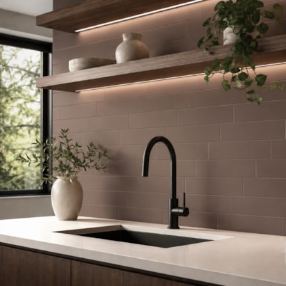 Revestimento Porcelanato Acetinado Roca 7,7x30,5cm Ombre Brown Bold - ROC12DZ0016