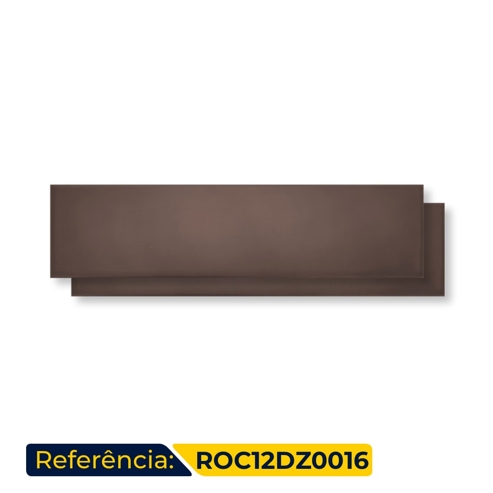 Revestimento Porcelanato Acetinado Roca 7,7x30,5cm Ombre Brown Bold - ROC12DZ0016