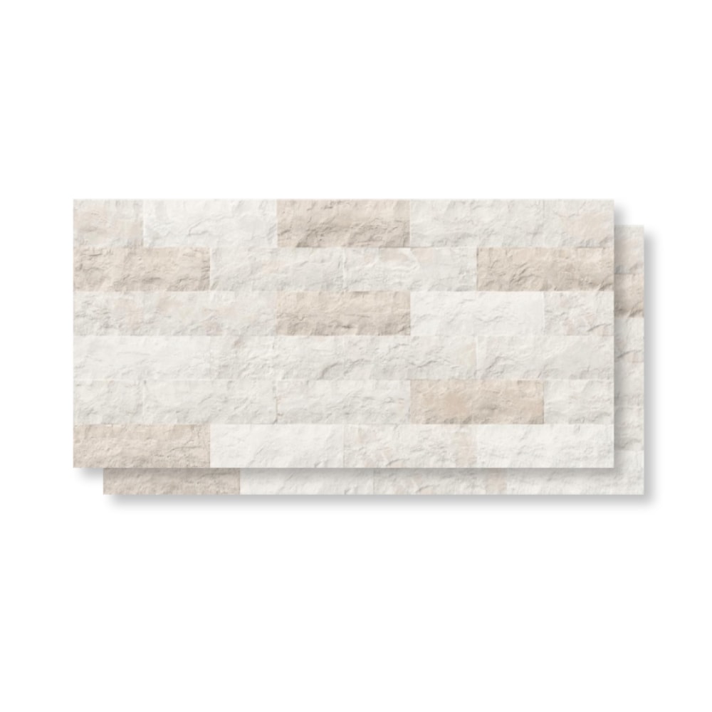 Revestimento Porcelanato Acetinado Savane 56x113cm Rock Face Trulli Retificado