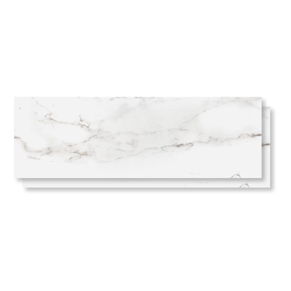 Revestimento Porcelanato Brilhante 10,5x25cm Caixa 1,05m² Roca Carrara Blanco - UWCB100-410