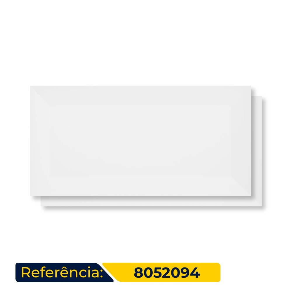 Revestimento Porcelanato Brilhante 10x20cm Caixa 1,00m² Eliane Metro White Bold - 8052094