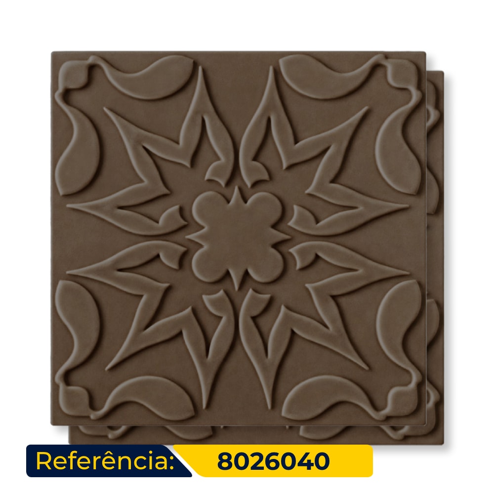 Revestimento Porcelanato Brilhante 20x20cm Decortiles Flow 1 Ganache - 8026040