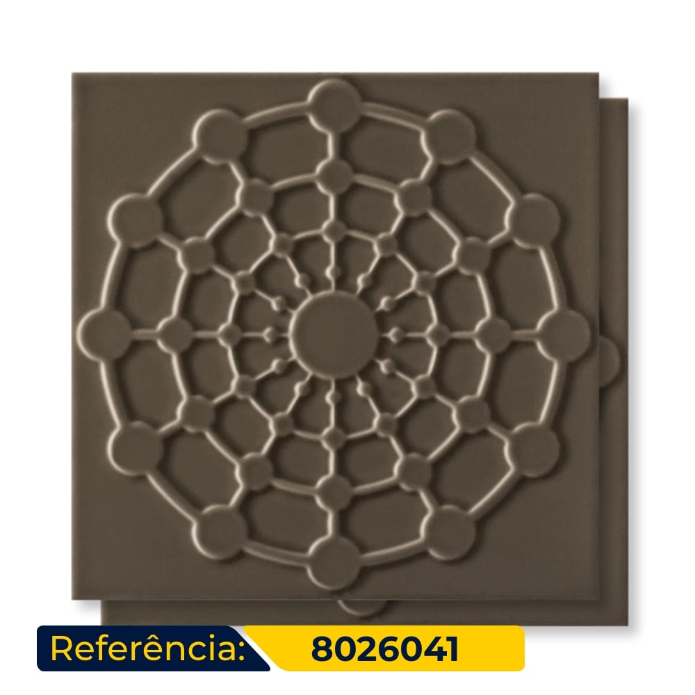 Revestimento Porcelanato Brilhante 20x20cm Decortiles Flow 2 Ganache - 8026041