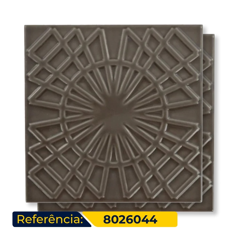 Revestimento Porcelanato Brilhante 20x20cm Decortiles Flow 5 Ganache - 8026044