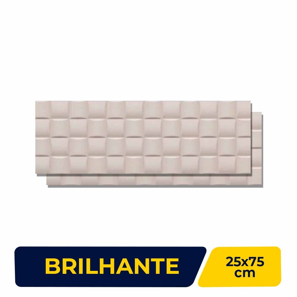Revestimento Porcelanato Brilhante 25x75cm Gardenia Dama Flango - Unidade - 70224