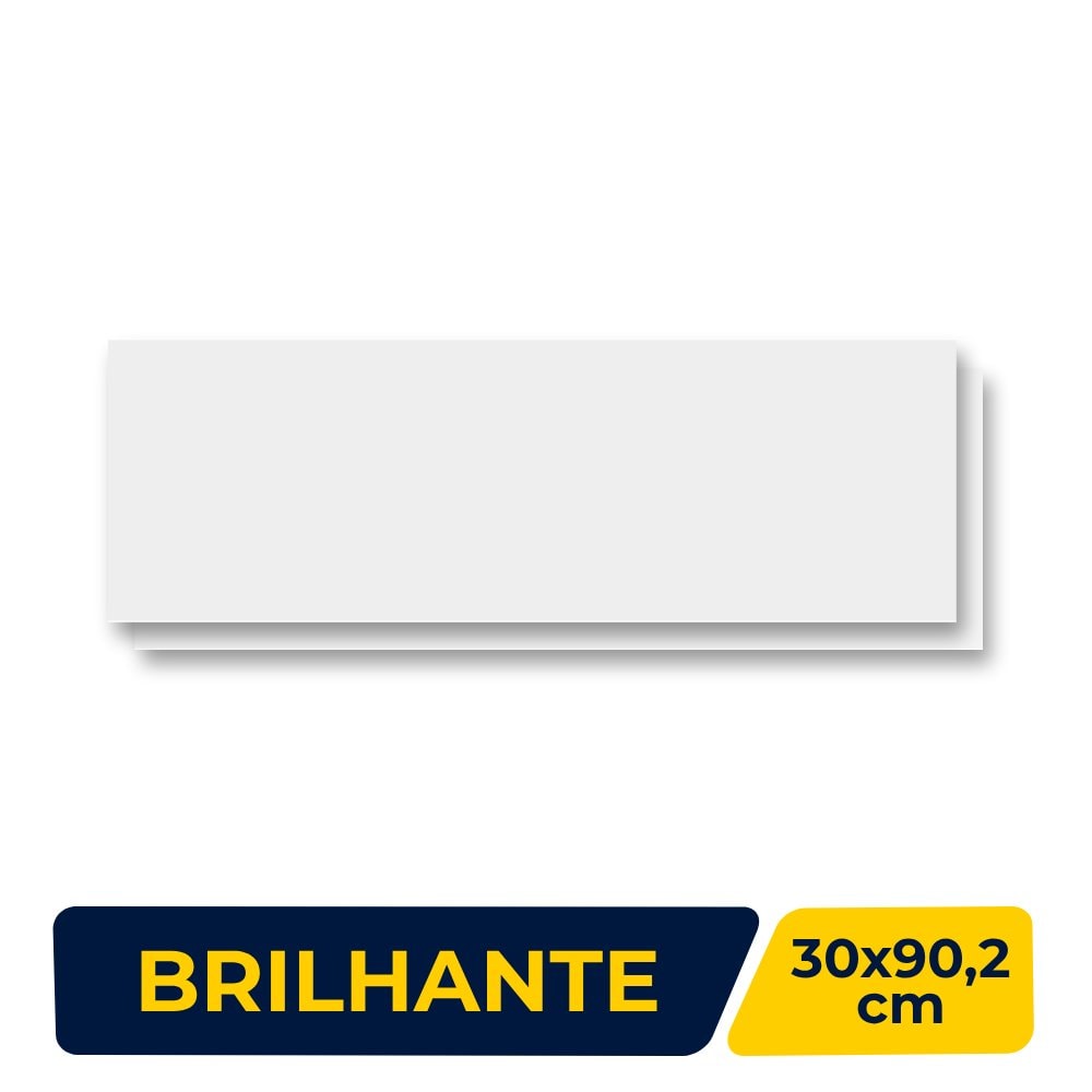 Revestimento Porcelanato Brilhante 30x90,2cm Caixa 1,89m² Incepa Alaska Branco Retificado - INC12690002A