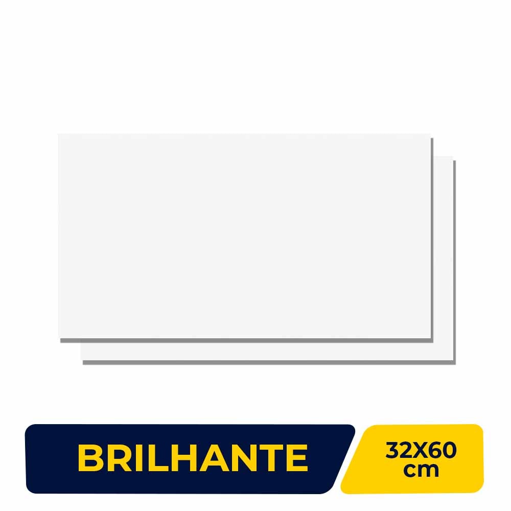 Revestimento Porcelanato Brilhante 32x60cm Caixa 2,18m² Incepa Glacial Snow - 61300004