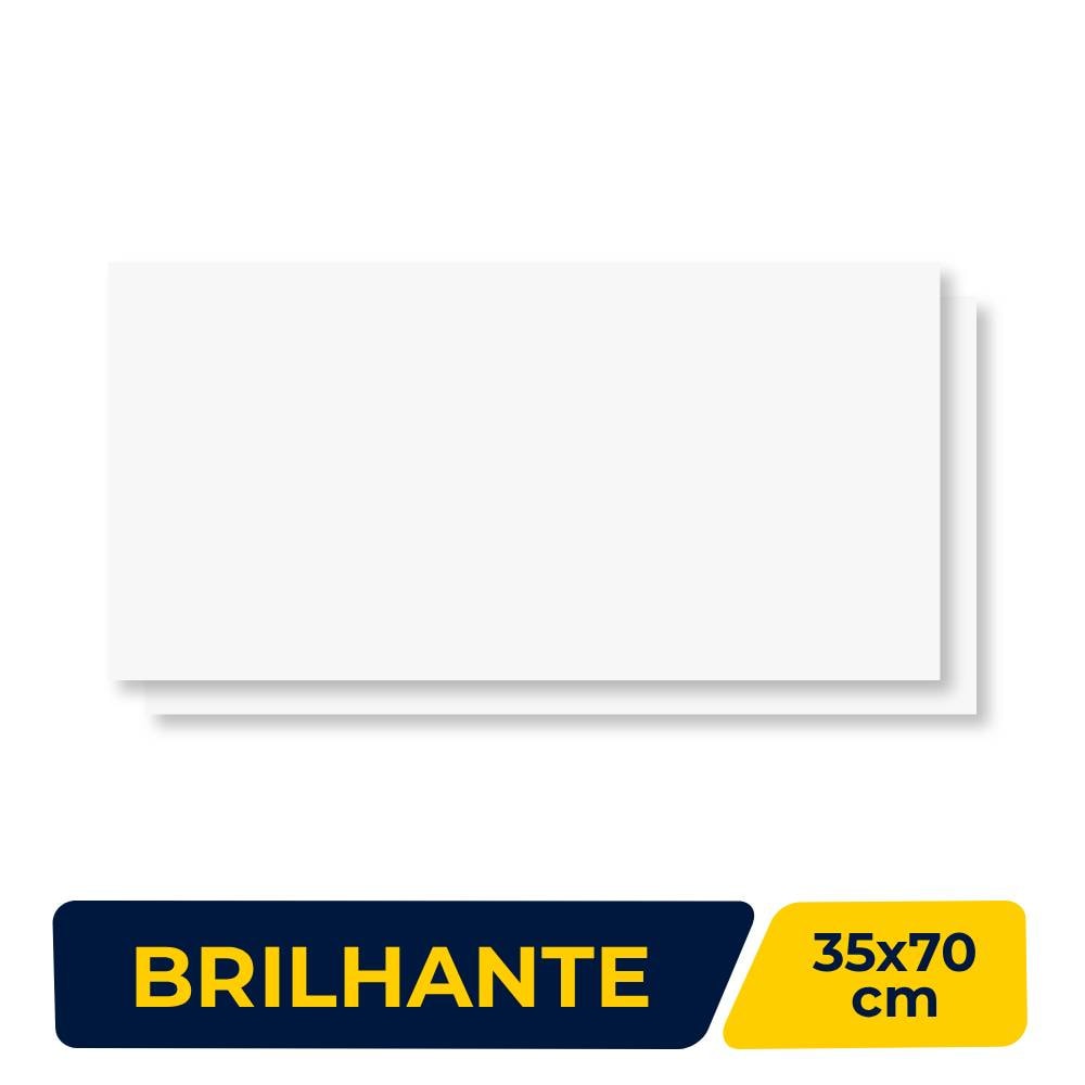 Revestimento Porcelanato Brilhante 35x70cm Caixa 2,22m² Delta Bianco Retificado - 2954