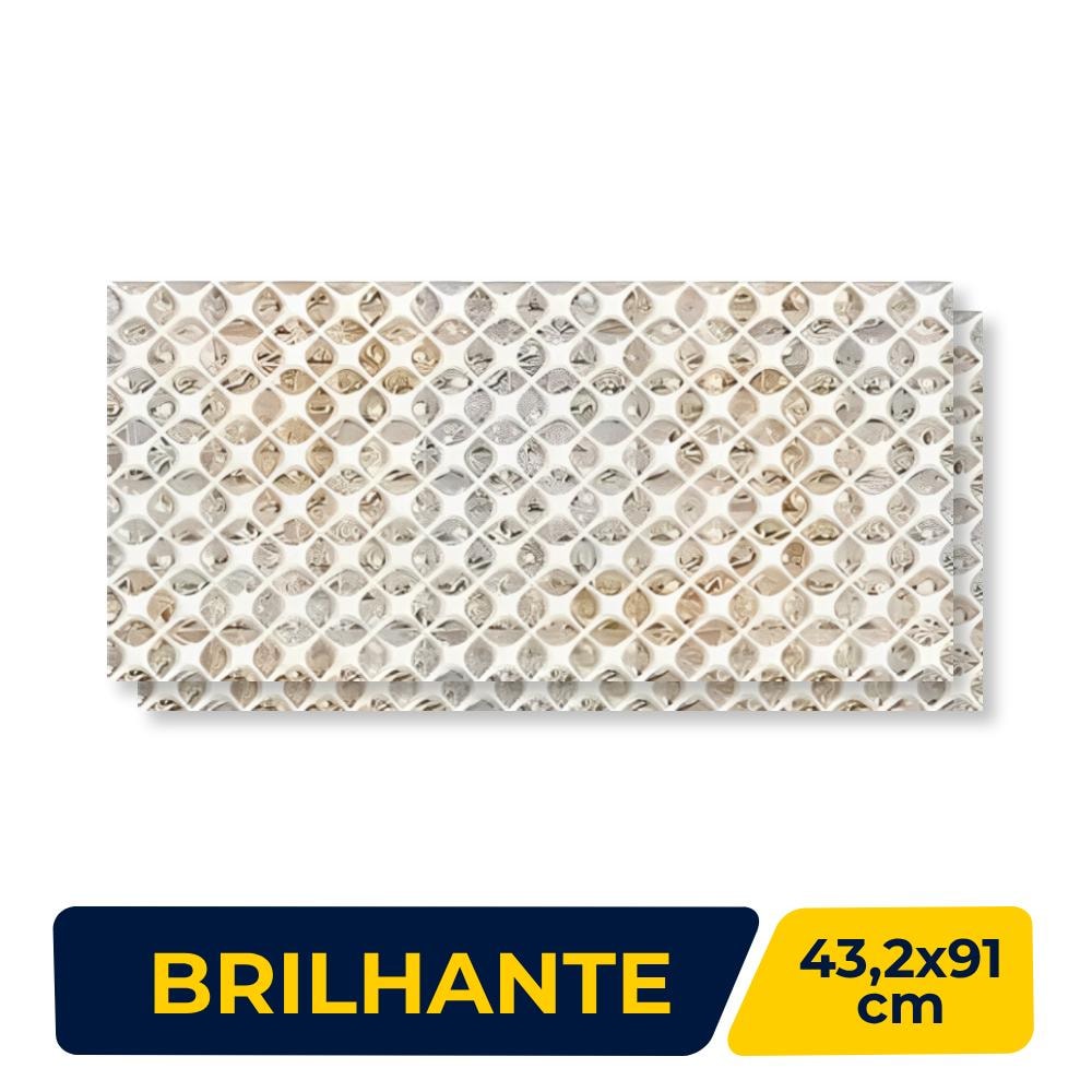 Revestimento Porcelanato Brilhante 43,2x91cm Ceusa Peça Baccarat Ayss - 5032914