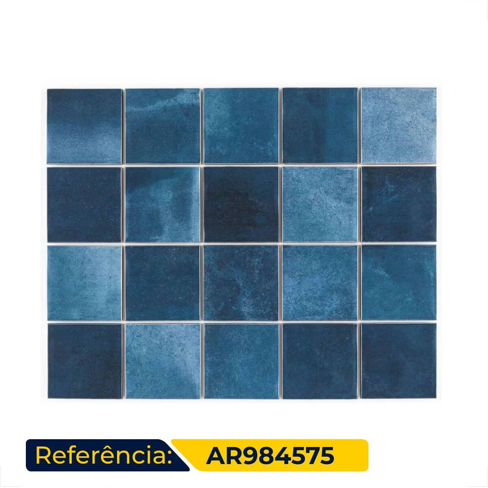Revestimento Porcelanato Brilhante 7,5x7,5cm Caixa 1,59m² Eliane Noronha Mar Mesh - 8040055