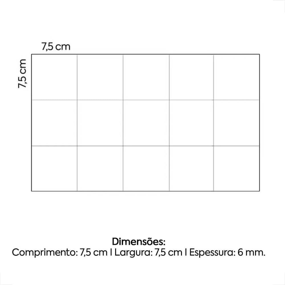 Revestimento Porcelanato Brilhante 7,5x7,5cm Caixa 1,59m² Eliane Noronha Mar Mesh - 8040055