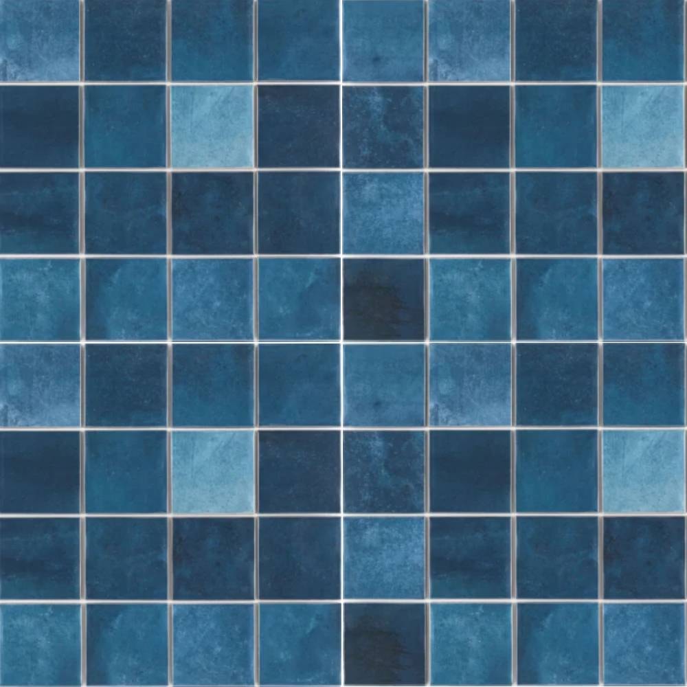 Revestimento Porcelanato Brilhante 7,5x7,5cm Caixa 1,59m² Eliane Noronha Mar Mesh - 8040055