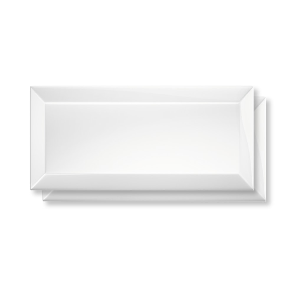 Revestimento Porcelanato Brilhante 7,7x15,4cm Caixa 0,93m² Roca Bisotê Blanco Bold - FYO01GQ011