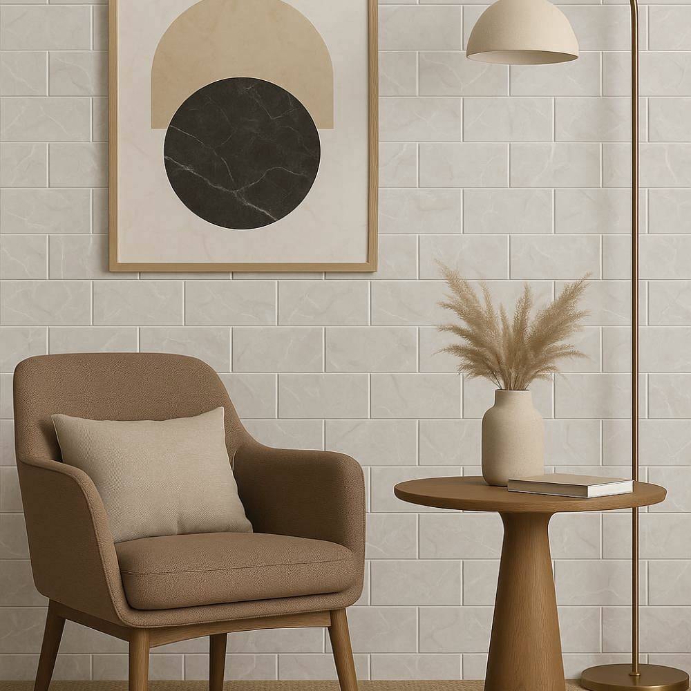 Revestimento Porcelanato Brilhante 7,7x15,4cm Caixa 0,93m² Roca Portonovo Gray Bold - UWPO10236