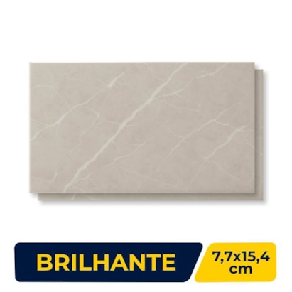Revestimento Porcelanato Brilhante 7,7x15,4cm Caixa 0,93m² Roca Portonovo Gray Bold - UWPO10236