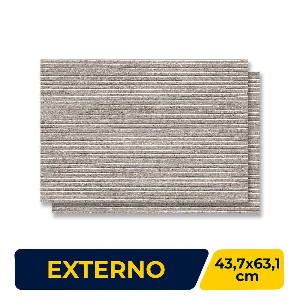 Revestimento Porcelanato Externo 43.7x63.1cm Caixa 1,65m² Ceusa Escacilhado Grafite Retificado - 5008444