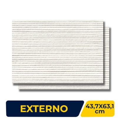 Revestimento Porcelanato Externo 43.7x63.1cm Caixa 1,65m² Ceusa Escacilhado Palha Retificado - 5008446