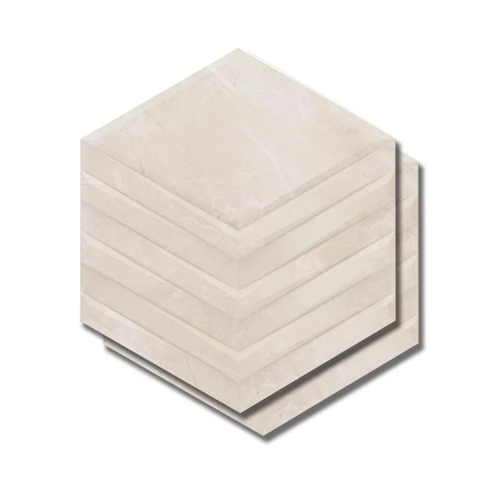 Revestimento Porcelanato Hexagonal 17,4x17,4cm Caixa 0,26cm² Portinari Castellon Be Mate Bold - 62170