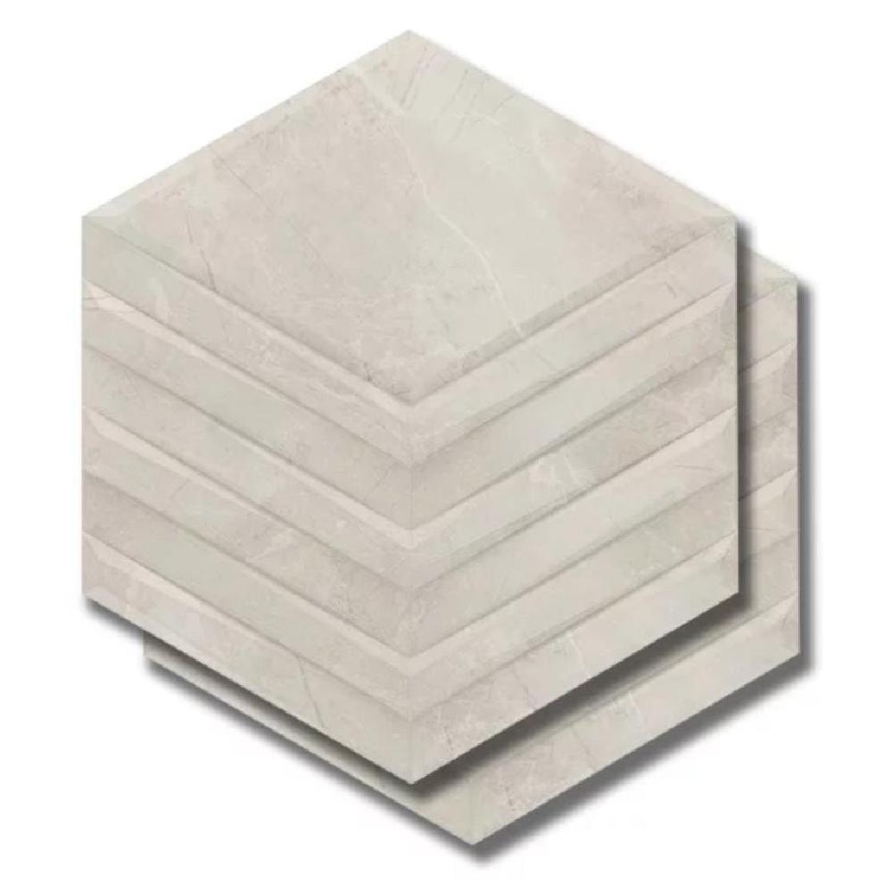 Revestimento Porcelanato Hexagonal 17,4x17,4cm Caixa 0,26cm² Portinari Castellon Gr Mate Bold - 62169