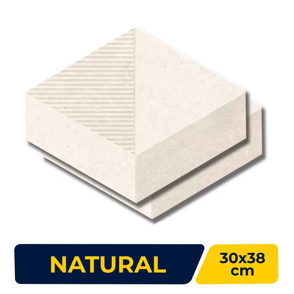 Revestimento Porcelanato Hexagonal Natural 30x38cm Caixa 0,73m² Portinari Ritual Decor OFW - 62521