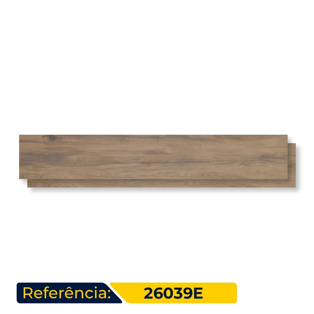 Revestimento Porcelanato Natural 20x120cm Caixa 1,19m² Portobello Canela Dourada Retificado - 26039E