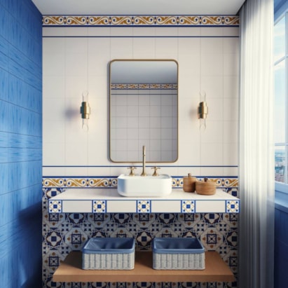 Revestimento Porcelanato Natural 20x20cm Ceusa Peça Italian Days Ladril Line - 5062802