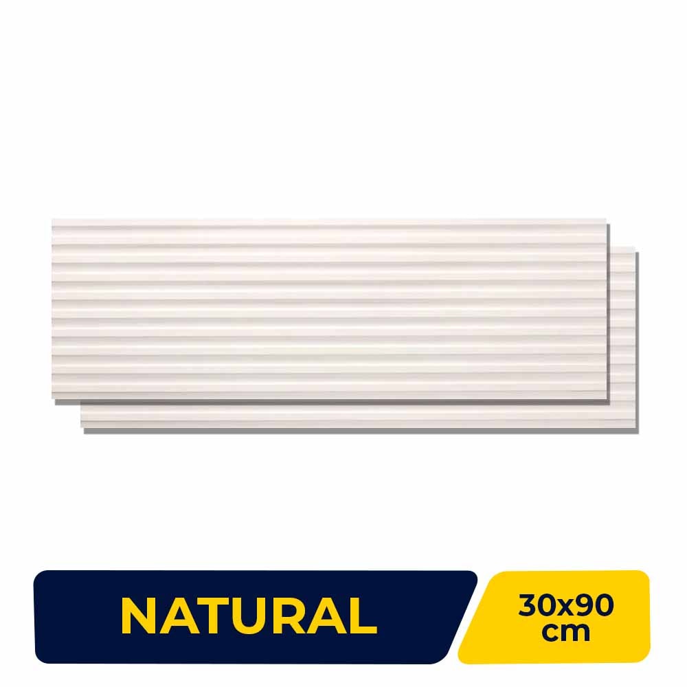 Revestimento Porcelanato Natural 30x90cm Caixa 1,34m² Portobello Decor Ripado Retificado - 201697E