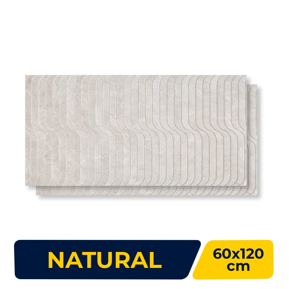 Revestimento Porcelanato Natural 60x120cm Caixa 1,43m² Portobello Moonlight Off White Stream Retificado - 204140E