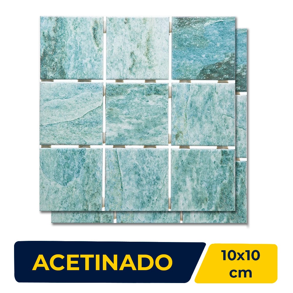 Revestimento Porcelanato Pastilha Caixa 10x10cm Caixa 1,40m² Atlas Bali - OMD15438