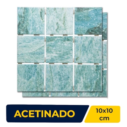 Revestimento Porcelanato Pastilha Caixa 10x10cm Caixa 1,40m² Atlas Bali - OMD15438