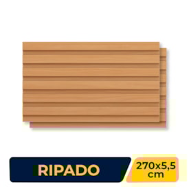 Ripado em Barras 270x5,5cm Caixa 0,75m² Eucatex RU Peroba Rosa - 7961227