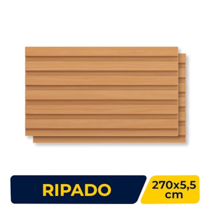 Ripado em Barras 270x5,5cm Caixa 0,75m² Eucatex RU Peroba Rosa - 7961227