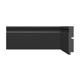 Rodapé 3457 Santa Luzia 240x10cm Preto - 26445