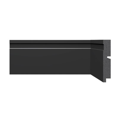 Rodapé 3457 Santa Luzia 240x10cm Preto - 26445