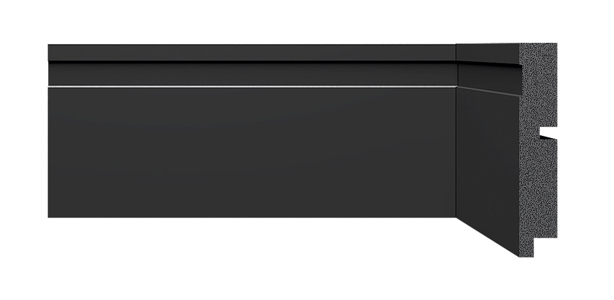 Rodapé 3457 Santa Luzia 240x10cm Preto - 26445