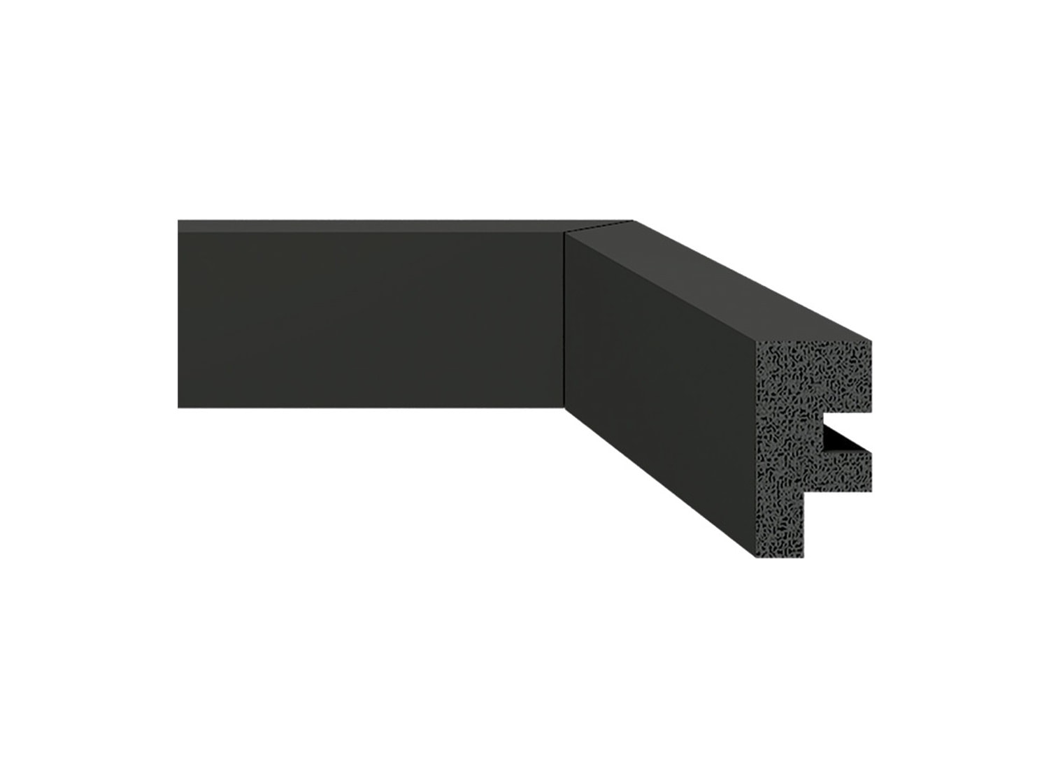 Rodapé 3466 Santa Luzia 240x03cm Preto - 27537