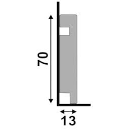 Rodapé 451 Santa Luzia 240x07cm Branco - 20229