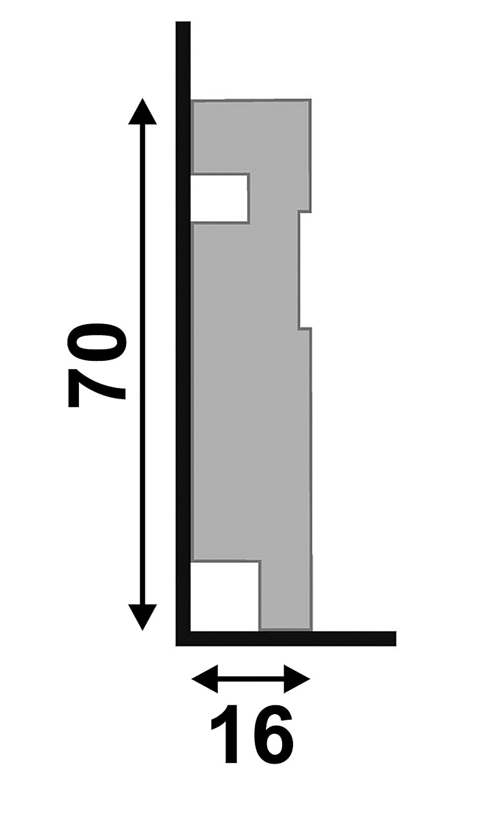 Rodapé 456 Santa Luzia 240X07cm Branco - 20237