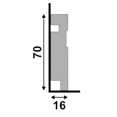 Rodapé 456 Santa Luzia 240X07cm Branco - 20237