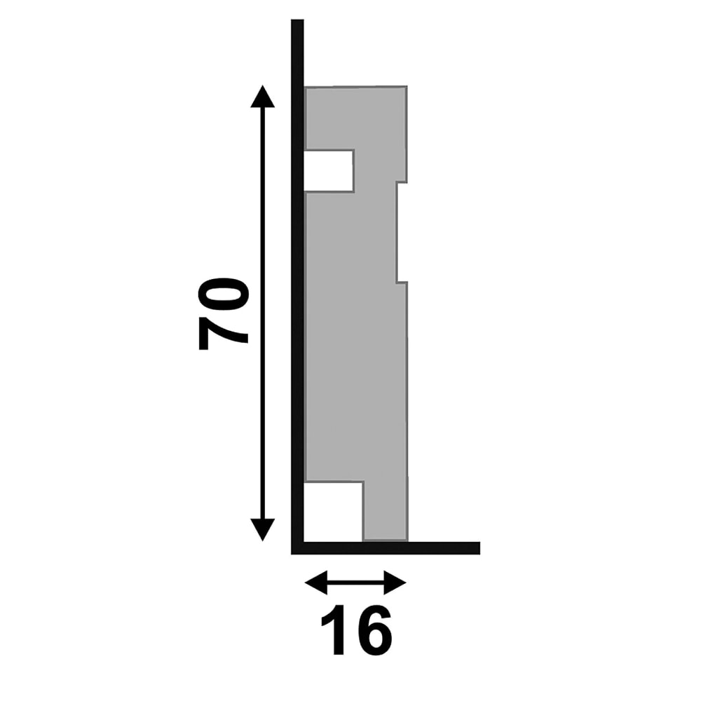 Rodapé 456 Santa Luzia 240X07cm Branco - 20237
