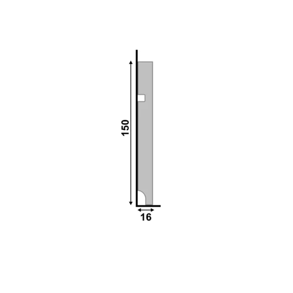 Rodapé 496 Santa Luzia 240x15cm Branco - 24899