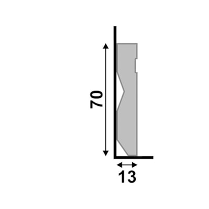 Rodapé Frisado LEV72 Santa Luzia 240x07cm Branco - 21659