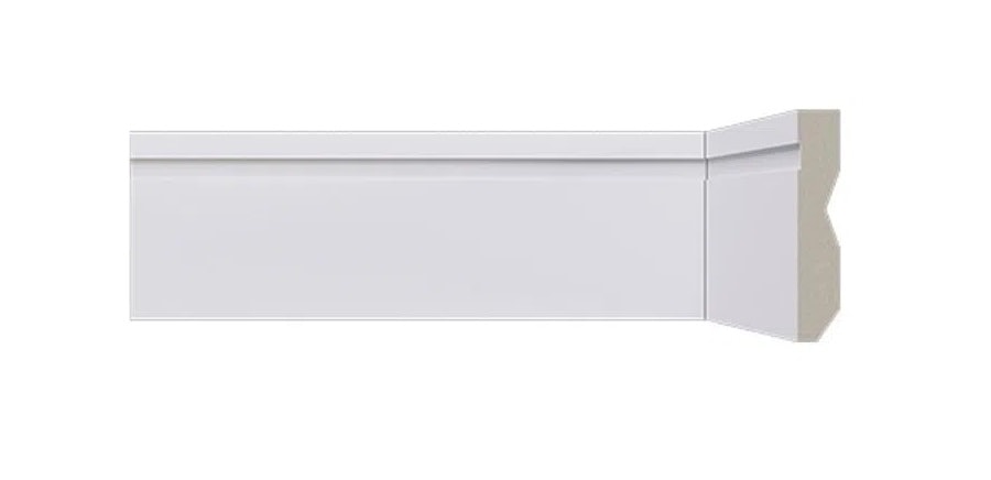 Rodapé Frisado LEV72 Santa Luzia 240x07cm Branco - 21659